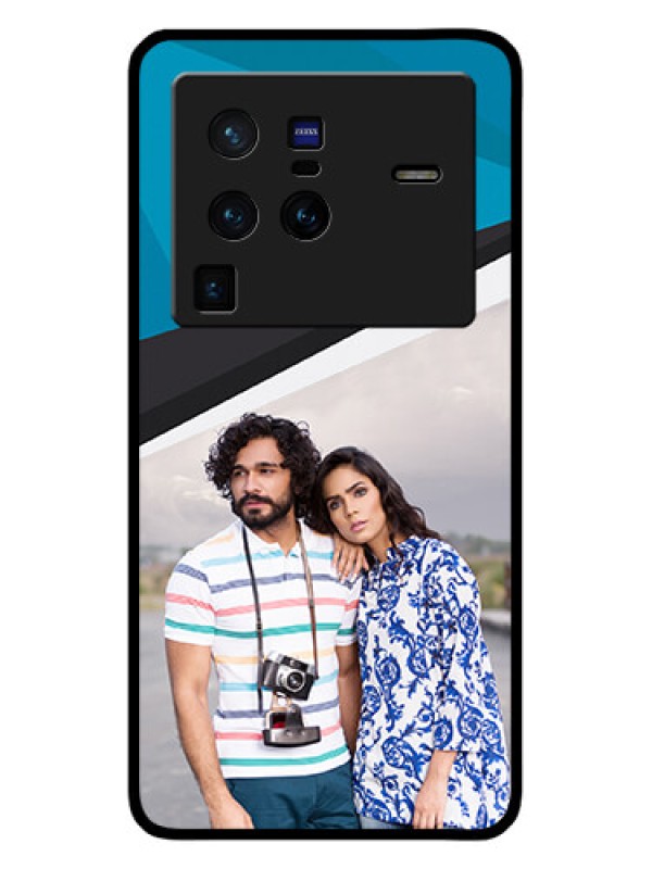 Custom Vivo X80 Pro 5G Photo Printing on Glass Case - Simple Pattern Photo Upload Design