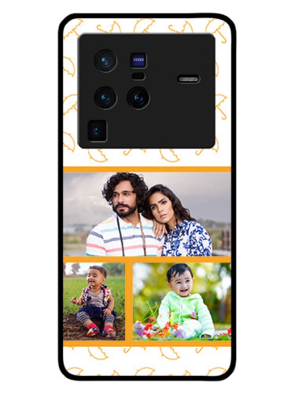 Custom Vivo X80 Pro 5G Custom Glass Mobile Case - Yellow Pattern Design