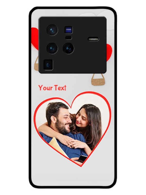 Custom Vivo X80 Pro 5G Custom Glass Mobile Case - Parachute Love Design