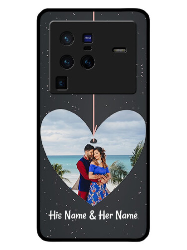 Custom Vivo X80 Pro 5G Custom Glass Phone Case - Hanging Heart Design