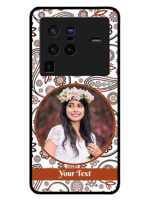 Custom Vivo X80 Pro 5G Custom Glass Mobile Case - Abstract Flower Design