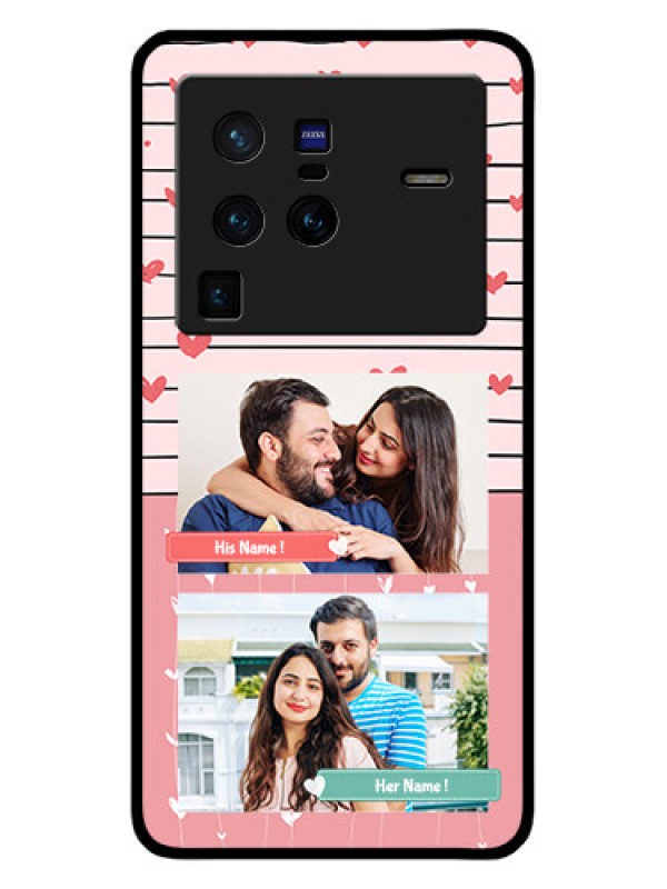Custom Vivo X80 Pro 5G Custom Glass Mobile Case - Photo with Heart Design