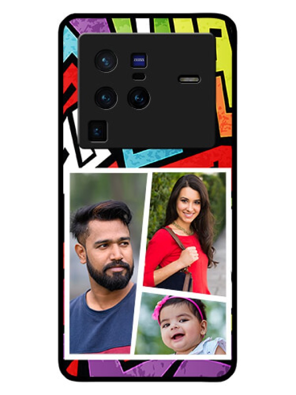Custom Vivo X80 Pro 5G Custom Glass Phone Case - Graffiti pattern Design