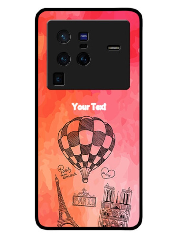 Custom Vivo X80 Pro 5G Custom Glass Phone Case - Paris Theme Design