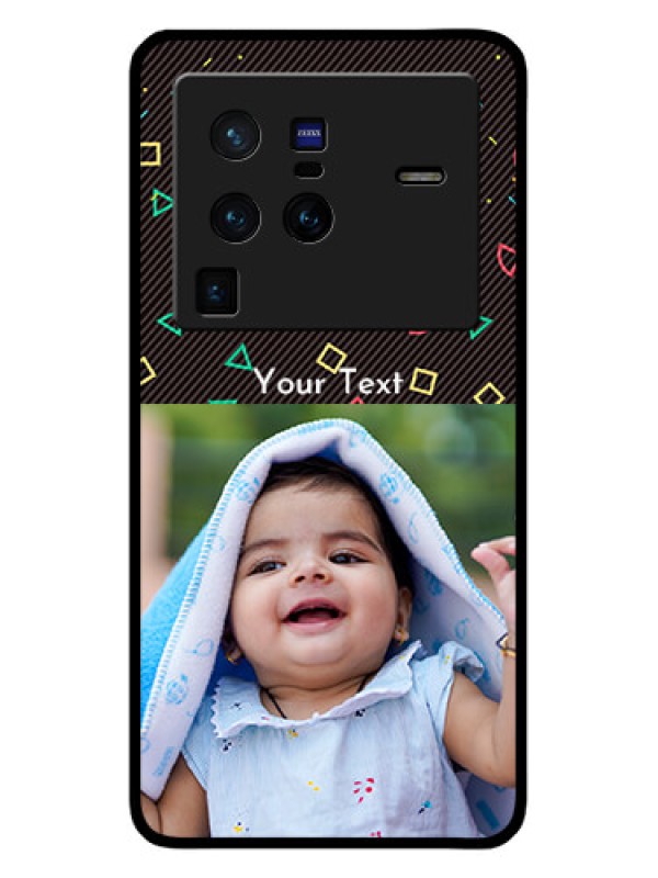 Custom Vivo X80 Pro 5G Custom Glass Phone Case - with confetti birthday design