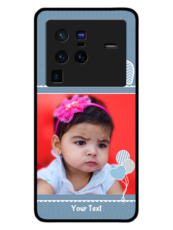Custom Vivo X80 Pro 5G Photo Printing on Glass Case - with Kids Pattern Design
