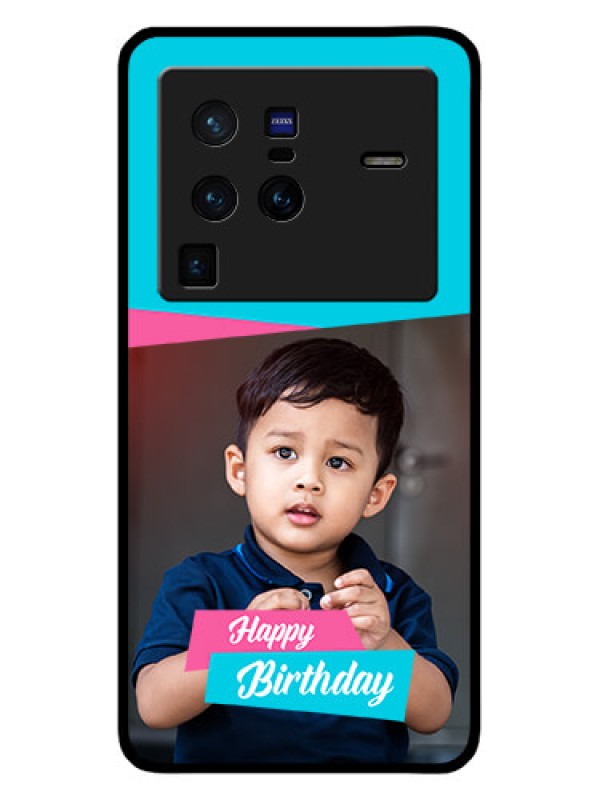 Custom Vivo X80 Pro 5G Personalized Glass Phone Case - Image Holder with 2 Color Design