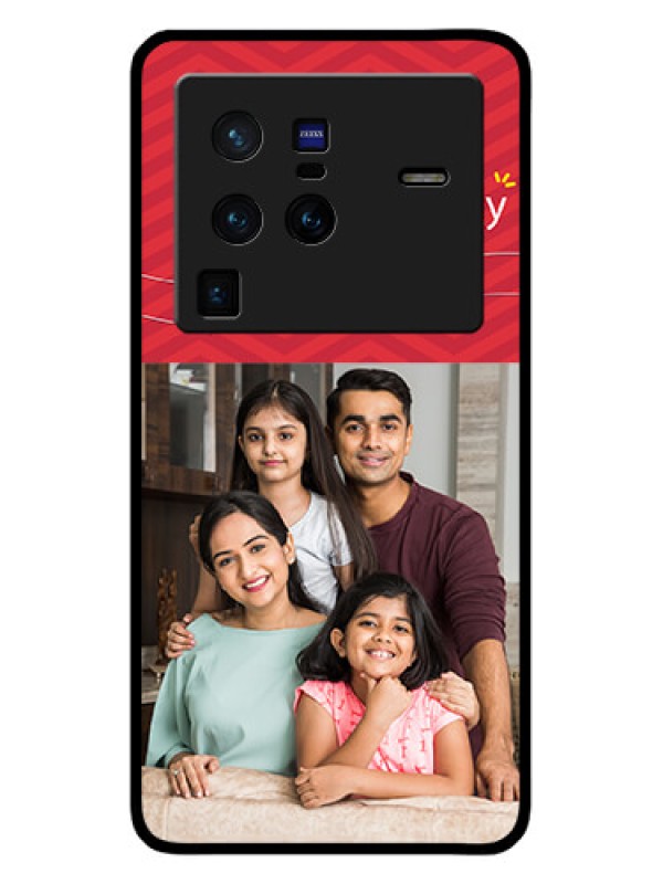 Custom Vivo X80 Pro 5G Personalized Glass Phone Case - Happy Family Design