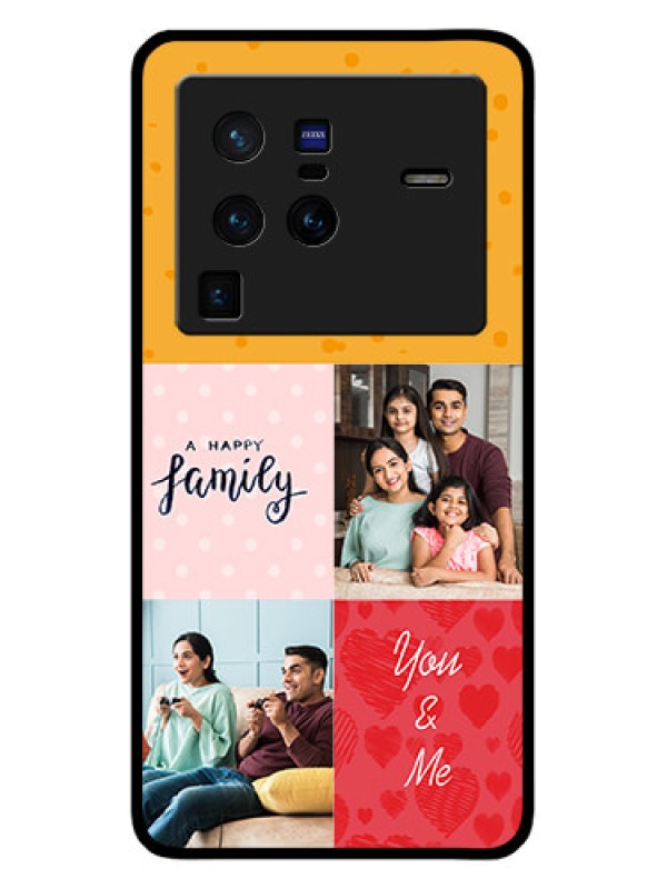 Custom Vivo X80 Pro 5G Personalized Glass Phone Case - Images with Quotes Design