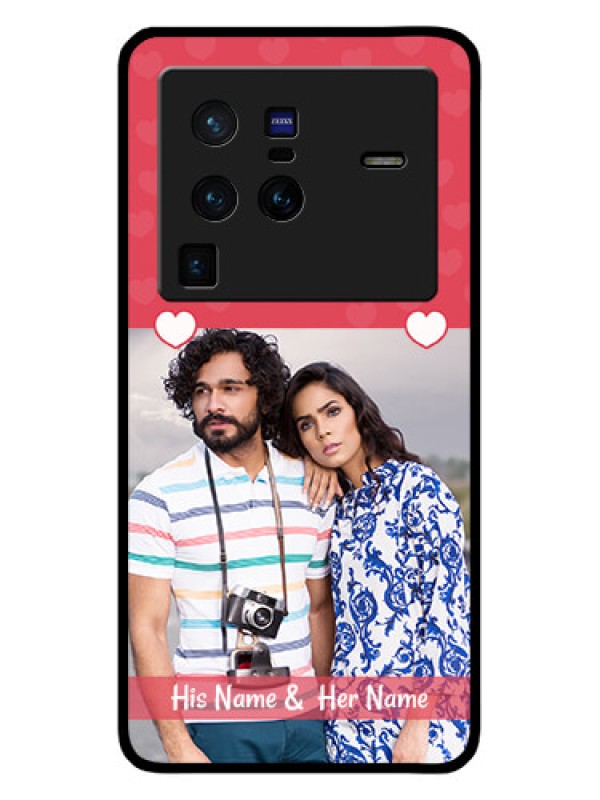 Custom Vivo X80 Pro 5G Photo Printing on Glass Case - Simple Love Design