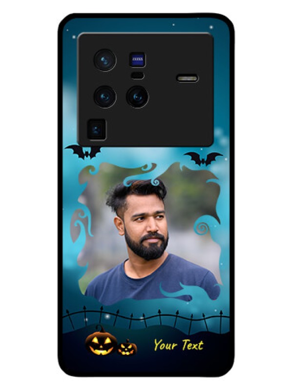 Custom Vivo X80 Pro 5G Custom Glass Phone Case - Halloween frame design