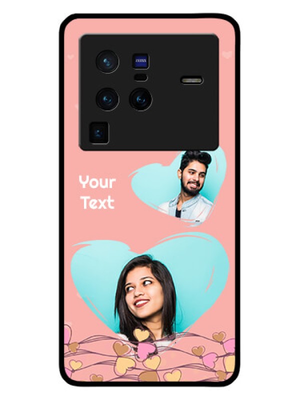 Custom Vivo X80 Pro 5G Custom Glass Mobile Case - Love Doodle Design