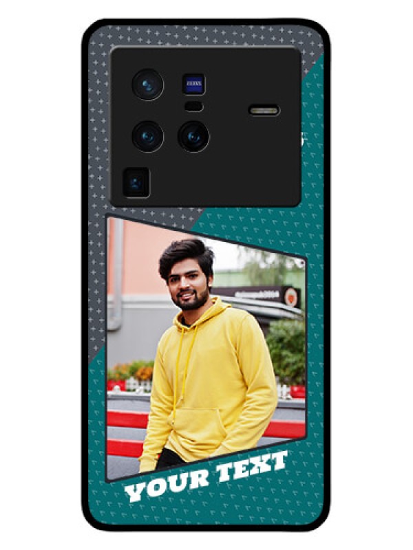 Custom Vivo X80 Pro 5G Personalized Glass Phone Case - Background Pattern Design with Quote