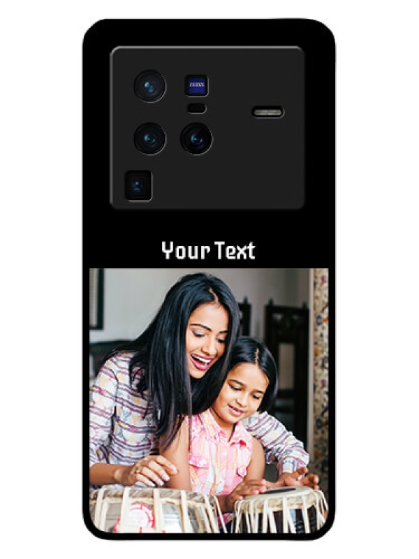 Custom Vivo X80 Pro 5G Photo with Name on Glass Phone Case