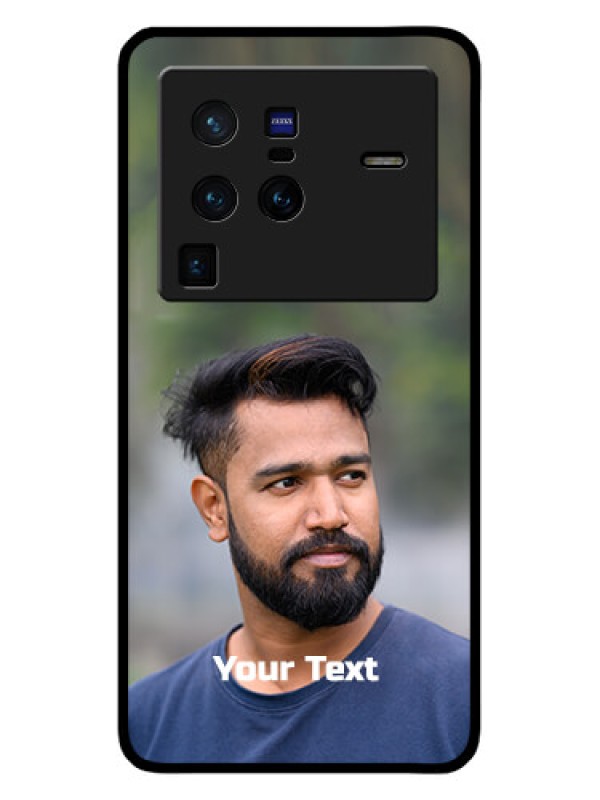 Custom Vivo X80 Pro 5G Glass Mobile Cover: Photo with Text