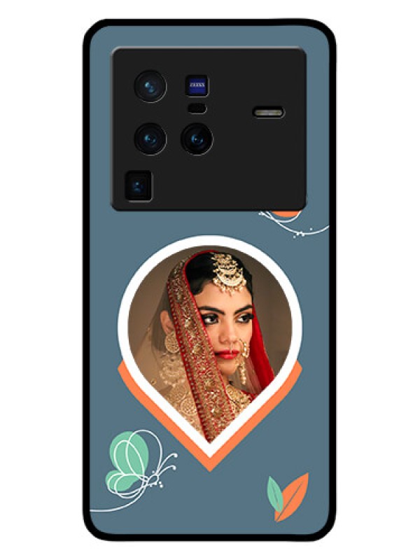 Custom Vivo X80 Pro 5G Custom Glass Mobile Case - Droplet Butterflies Design