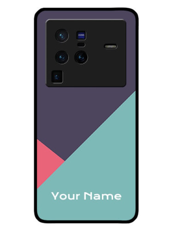 Custom Vivo X80 Pro 5G Custom Glass Mobile Case - Tri Color abstract Design