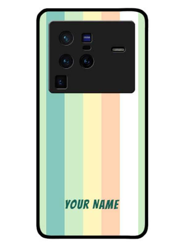 Custom Vivo X80 Pro 5G Photo Printing on Glass Case - Multi-colour Stripes Design
