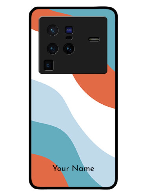 Custom Vivo X80 Pro 5G Custom Glass Mobile Case - coloured Waves Design