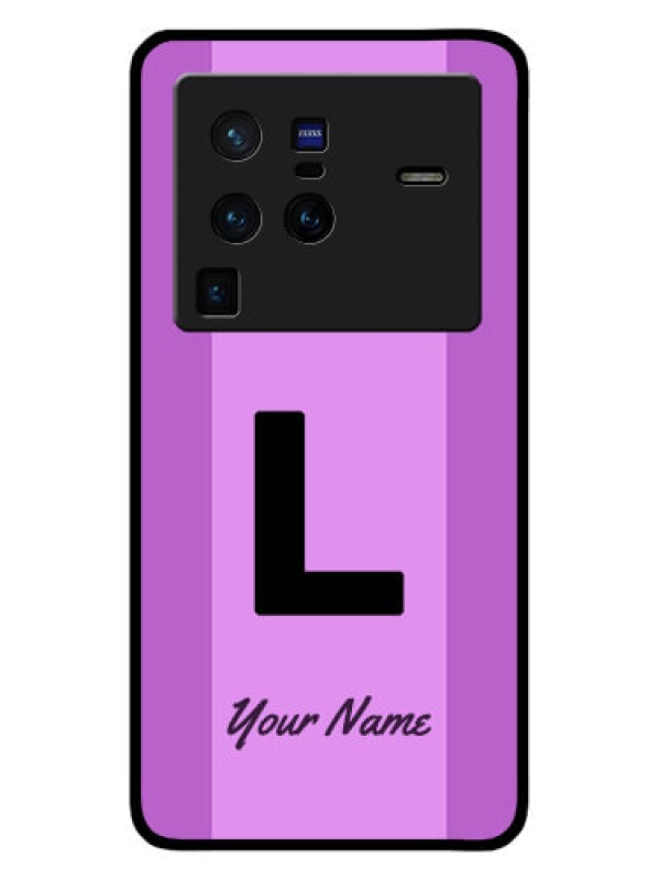 Custom Vivo X80 Pro 5G Custom Glass Phone Case - Tricolor custom text Design