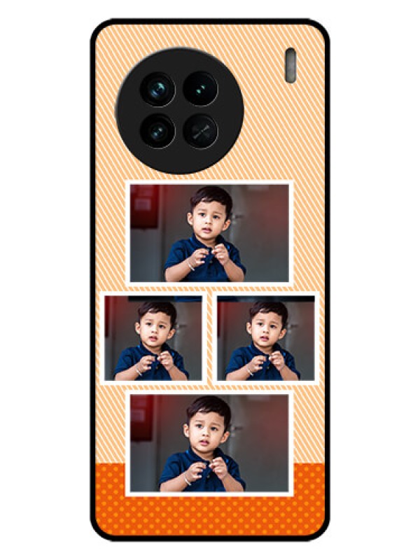 Custom Vivo X90 5G Photo Printing on Glass Case - Bulk Photos Upload Design