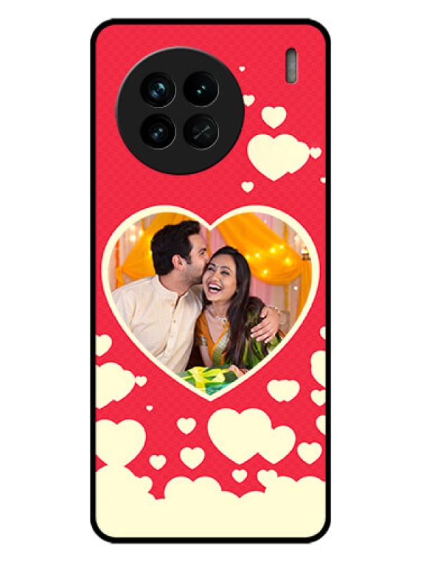Custom Vivo X90 5G Custom Glass Mobile Case - Love Symbols Phone Cover Design