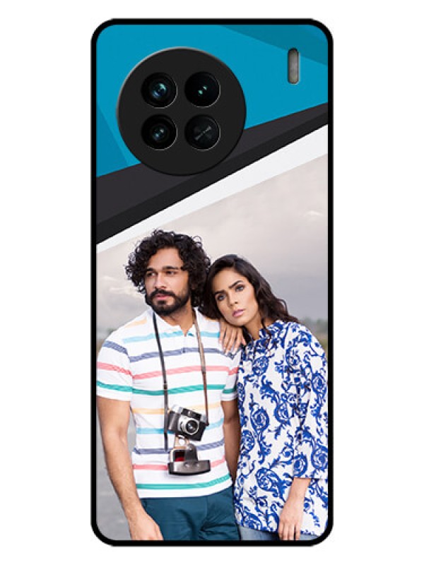 Custom Vivo X90 5G Photo Printing on Glass Case - Simple Pattern Photo Upload Design