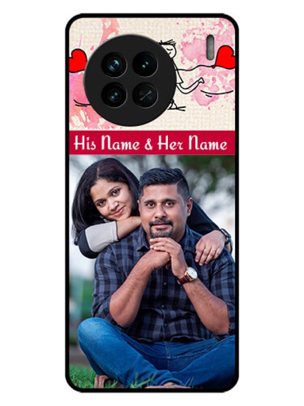 Custom Vivo X90 5G Photo Printing on Glass Case - You and Me Case Design