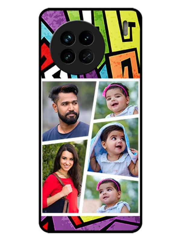 Custom Vivo X90 5G Custom Glass Phone Case - Graffiti pattern Design