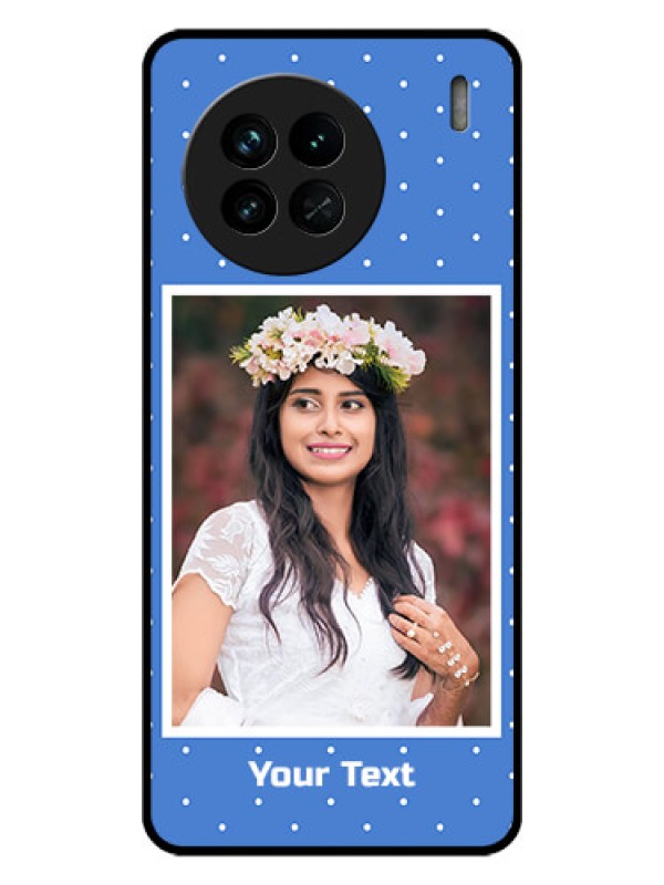 Custom Vivo X90 5G Photo Printing on Glass Case - Polka dots design