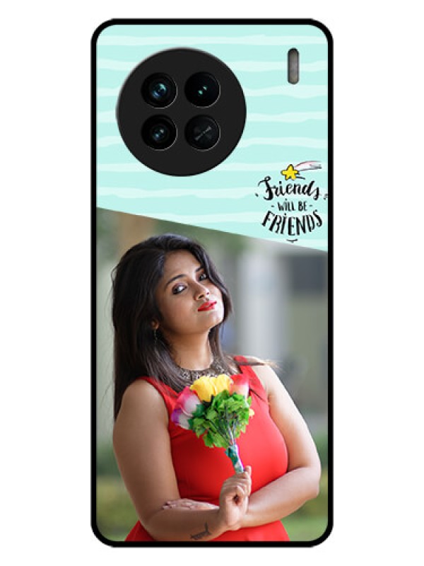Custom Vivo X90 5G Custom Glass Phone Case - Friends Picture Icon Design