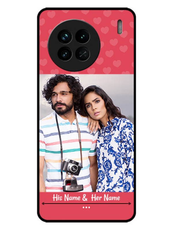 Custom Vivo X90 5G Photo Printing on Glass Case - Simple Love Design