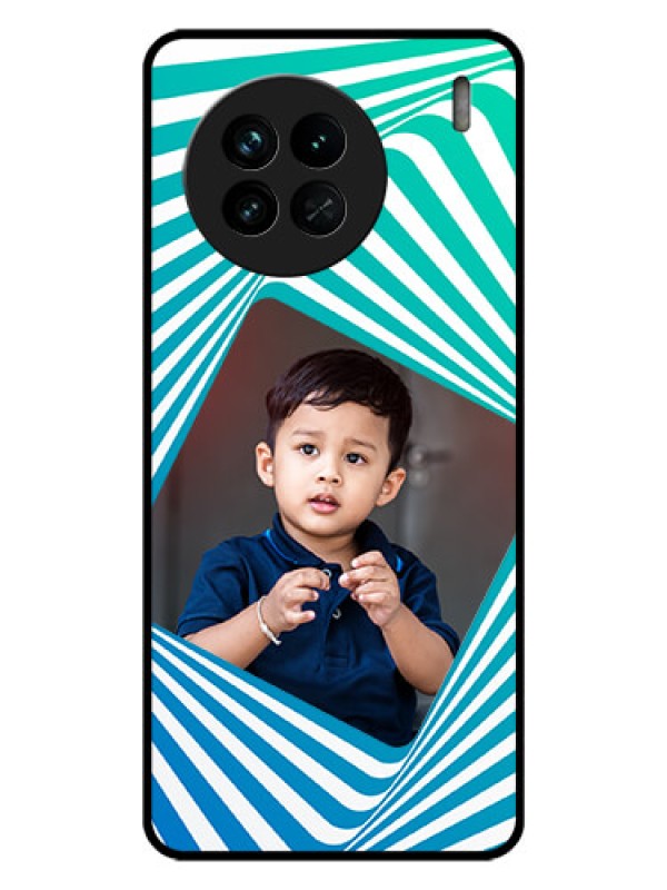 Custom Vivo X90 5G Personalized Glass Phone Case - Abstract Spiral Design