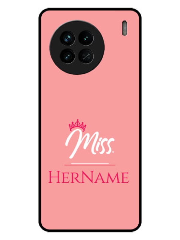 Custom Vivo X90 5G Custom Glass Phone Case Mrs with Name