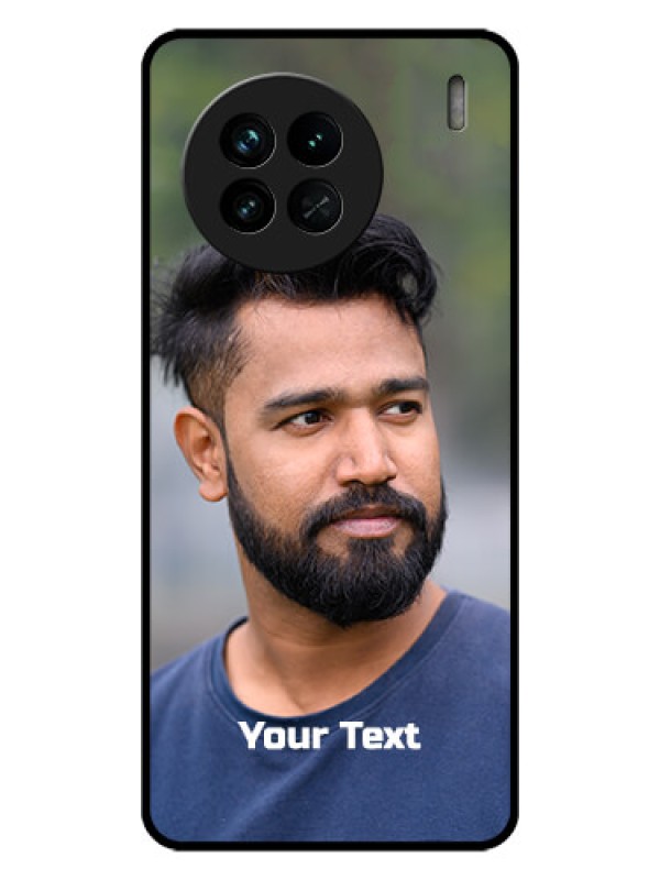 Custom Vivo X90 5G Glass Mobile Cover: Photo with Text