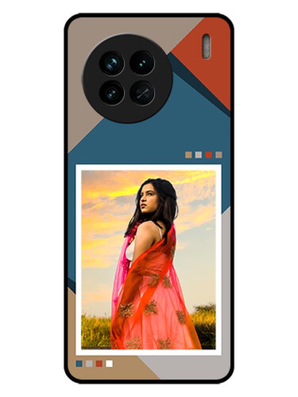 Custom Vivo X90 5G Personalized Glass Phone Case - Retro color pallet Design