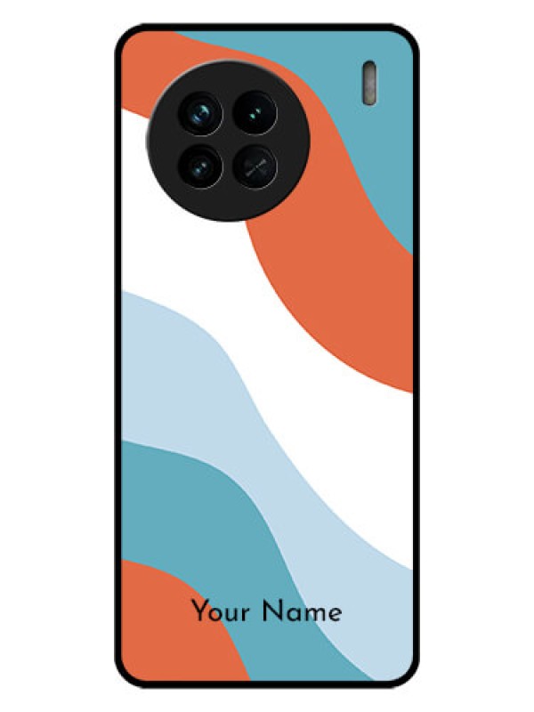Custom Vivo X90 5G Custom Glass Mobile Case - coloured Waves Design