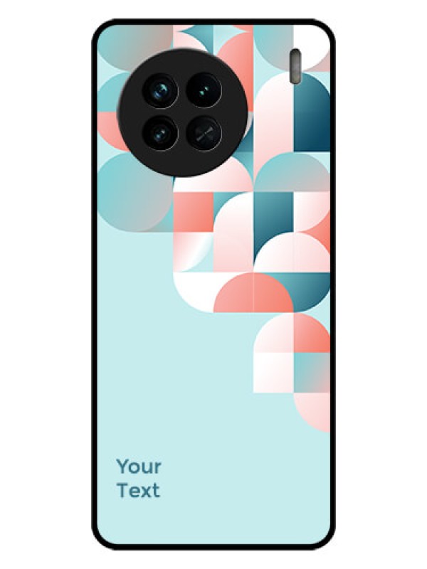 Custom Vivo X90 5G Custom Glass Phone Case - Stylish Semi-circle Pattern Design