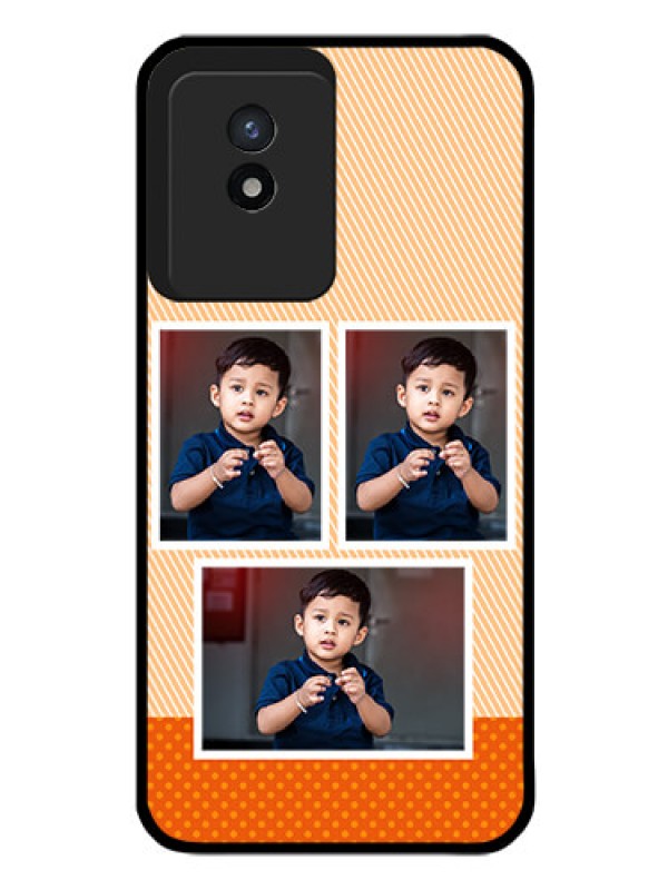 Custom Vivo Y02 Photo Printing on Glass Case - Bulk Photos Upload Design