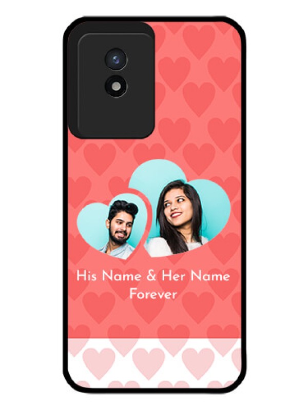 Custom Vivo Y02 Personalized Glass Phone Case - Couple Pic Upload Design