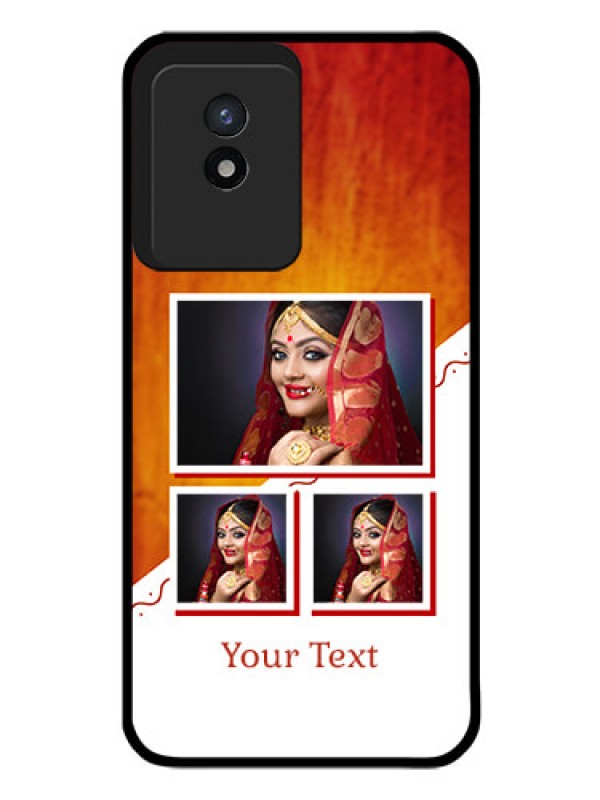 Custom Vivo Y02 Custom Glass Phone Case - Wedding Memories Design