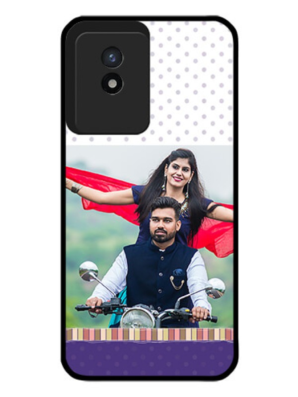 Custom Vivo Y02 Photo Printing on Glass Case - Cute Family Design