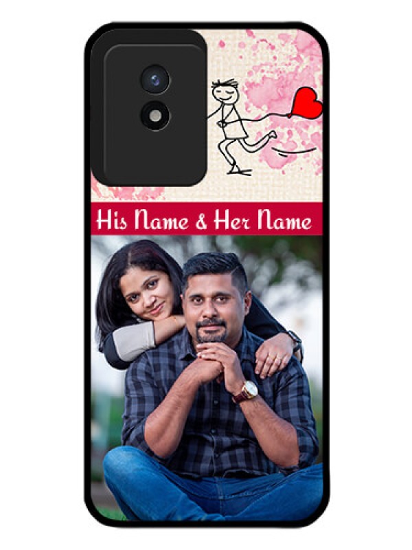 Custom Vivo Y02 Photo Printing on Glass Case - You and Me Case Design