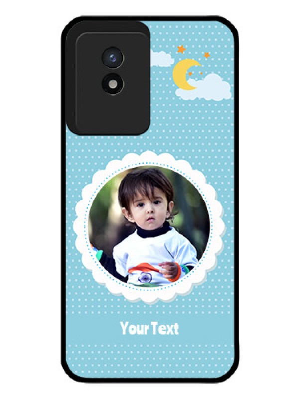 Custom Vivo Y02 Personalised Glass Phone Case - Violet Pattern Design