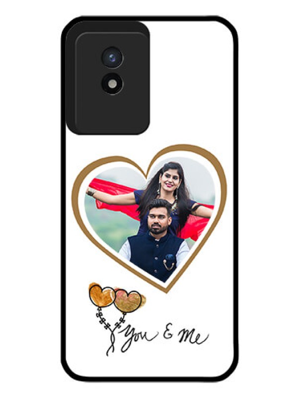 Custom Vivo Y02 Custom Glass Mobile Case - You & Me Design