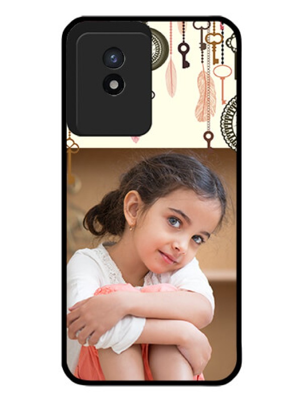 Custom Vivo Y02 Custom Glass Mobile Case - Boho Style Design