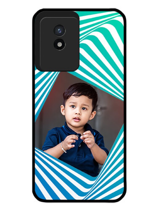 Custom Vivo Y02 Personalized Glass Phone Case - Abstract Spiral Design