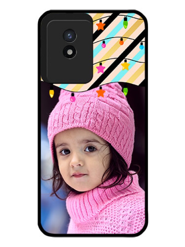 Custom Vivo Y02 Custom Glass Mobile Case - Lights Hanging Design