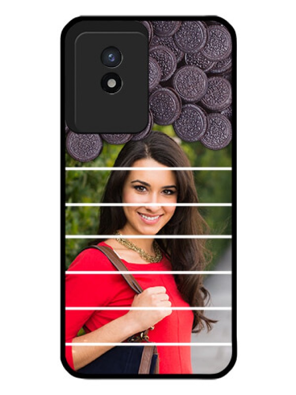Custom Vivo Y02 Custom Glass Phone Case - with Oreo Biscuit Design
