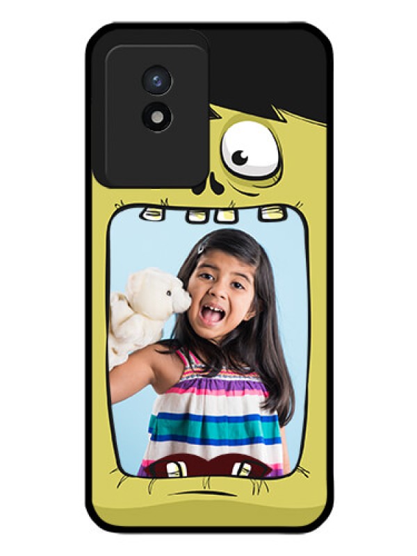 Custom Vivo Y02 Personalized Glass Phone Case - Cartoon monster back case Design